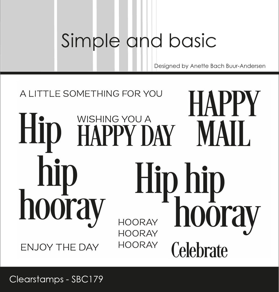 Simple and Basic Hip Hip Hooray A7 Clear Stamp (SBC179) (DISCONTINUED)