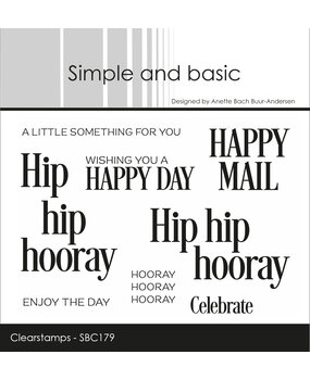 Simple and Basic Hip Hip Hooray A7 Clear Stamp (SBC179) (DISCONTINUED)