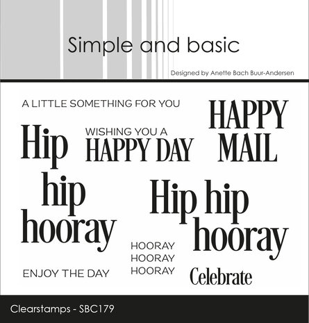 Simple and Basic Hip Hip Hooray A7 Clear Stamp (SBC179) (DISCONTINUED)