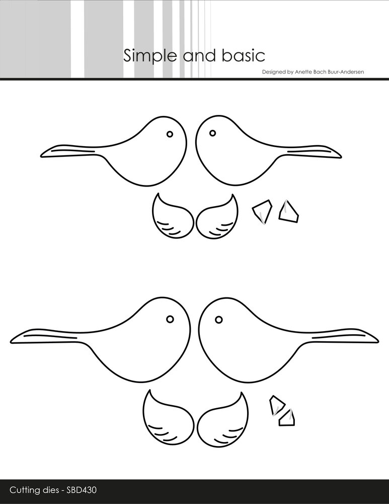 Simple and Basic Symmetrical Birds Dies (SBD430) (DISCONTINUED)