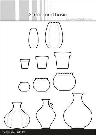 Simple and Basic Pots and Vases Dies (SBD431) (OUTLET)