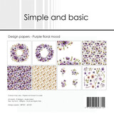 Simple and Basic Purple Floral Mood 6x6 Inch Paper Pack (SBP531) (DISCONTINUED)