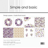 Simple and Basic Purple Floral Mood 12x12 Inch Paper Pack (SBP731) (DISCONTINUED)