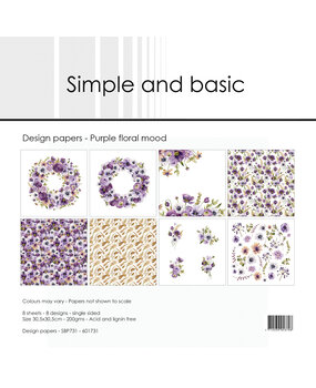Simple and Basic Purple Floral Mood 12x12 Inch Paper Pack (SBP731) (DISCONTINUED) Simple and Basic Purple Floral Mood 12x12 Inch Paper Pack (SBP731) (DISCONTINUED)