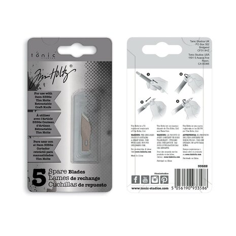 Tonic Tim Holtz Tim Holtz Retractable Craft Knife Spare Blades - Wide Point (5pcs) (3358E)