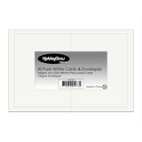 HobbyGros Storage Cards & Envelopes A6 Pure White (50pcs) (SS120)