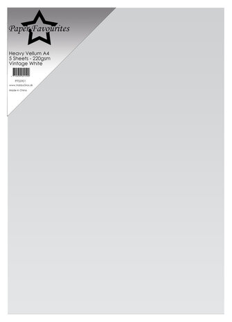 Paper Favourites Heavy Vellum A4 Vintage White 220g (5pcs) (PFSS901)