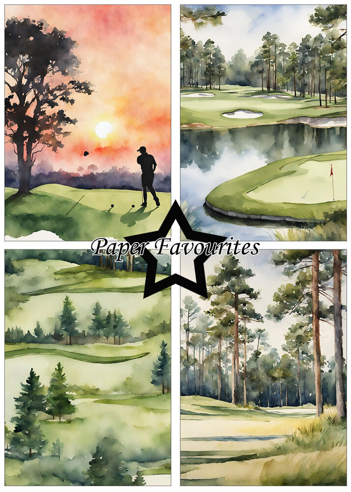 Paper Favourites Golfing A5 Paper Pack (PFA132) (DISCONTINUED)