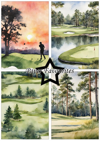 Paper Favourites Golfing A5 Paper Pack (PFA132) (OUTLET)
