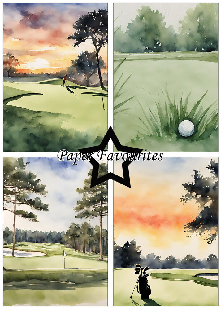 Paper Favourites Golfing A5 Paper Pack (PFA132) (OUTLET)