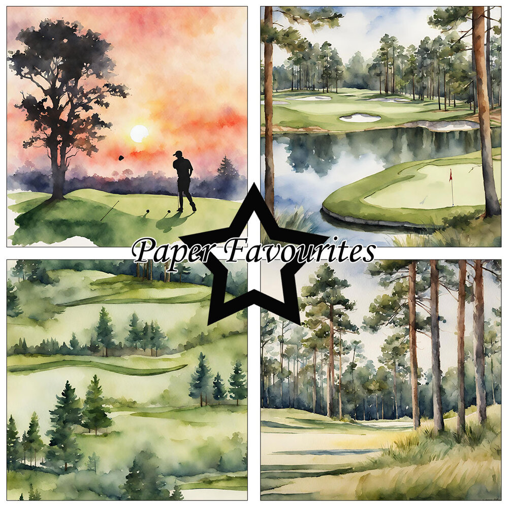 Paper Favourites Golfing 12x12 Inch Paper Pack (PF488) (DISCONTINUED)