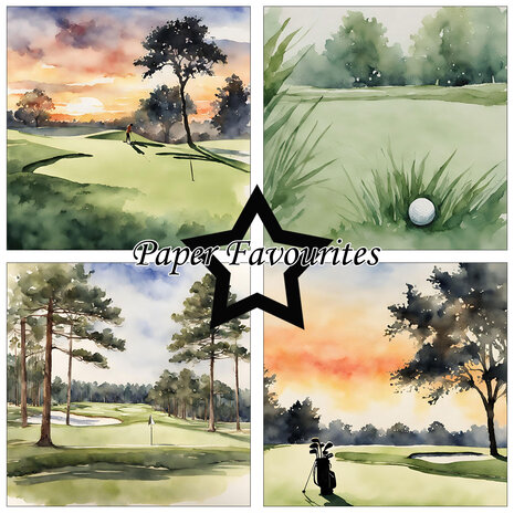 Paper Favourites Golfing 12x12 Inch Paper Pack (PF488)