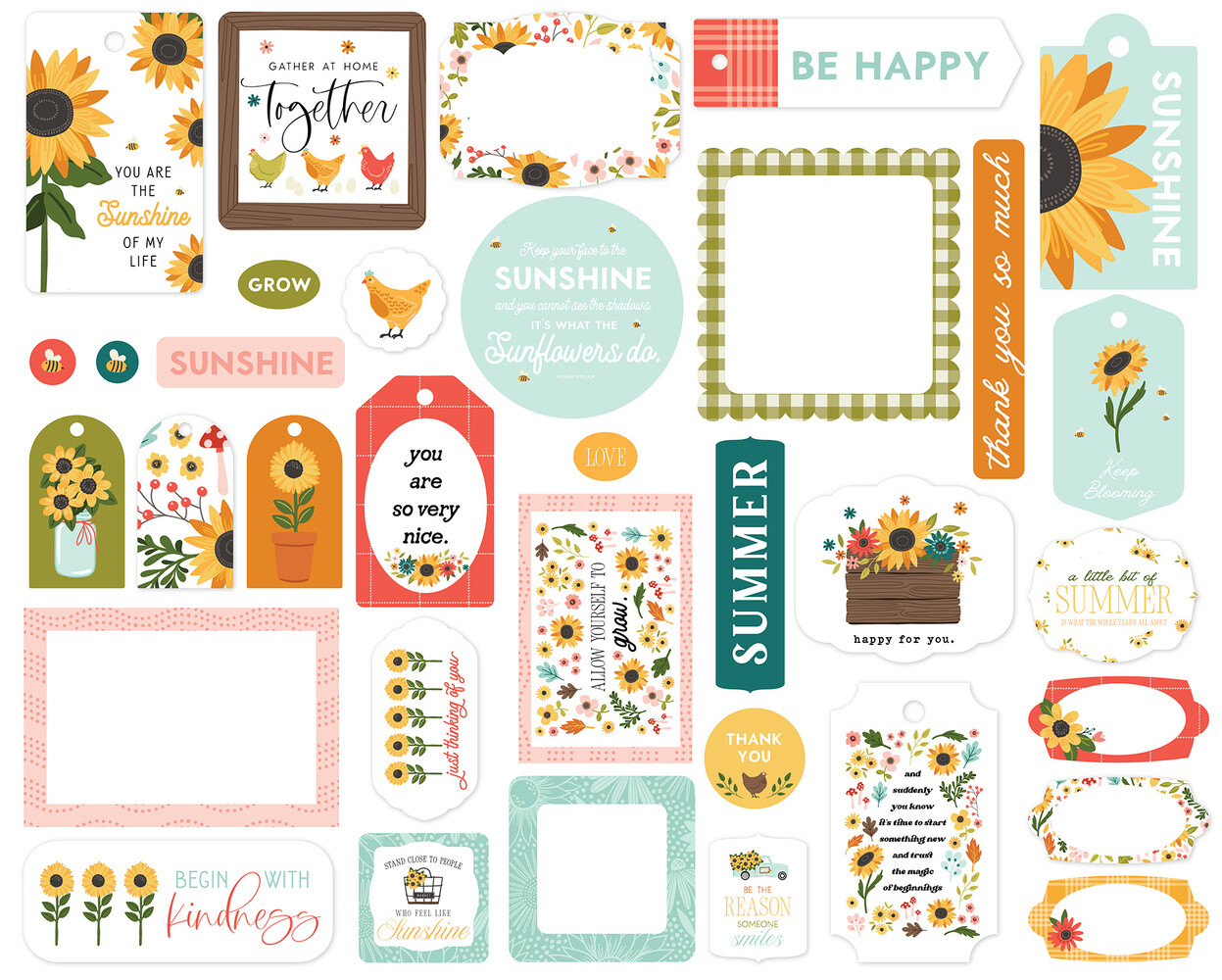 Carta Bella Sunflower Summer Frames & Tags (CBSS368025) (OUTLET) Carta Bella Sunflower Summer Frames & Tags (CBSS368025) (OUTLET)