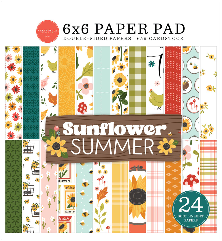Carta Bella Sunflower Summer 6x6 Inch Paper Pad (CBSS368023) (OUTLET) Carta Bella Sunflower Summer 6x6 Inch Paper Pad (CBSS368023) (OUTLET)