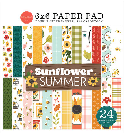 Carta Bella Sunflower Summer 6x6 Inch Paper Pad (CBSS368023) (OUTLET) Carta Bella Sunflower Summer 6x6 Inch Paper Pad (CBSS368023) (OUTLET)