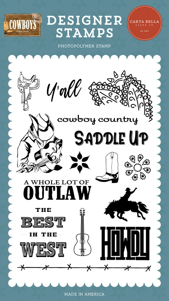 Carta Bella Saddle Up Clear Stamps (CBCBS371040) (OUTLET)