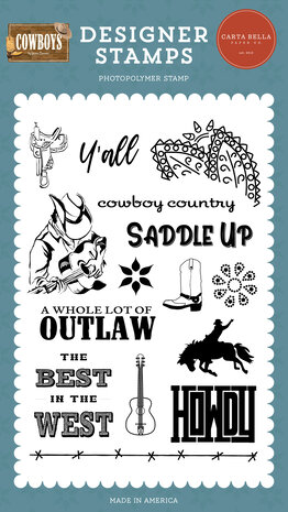 Carta Bella Saddle Up Clear Stamps (CBCBS371040) (OUTLET)