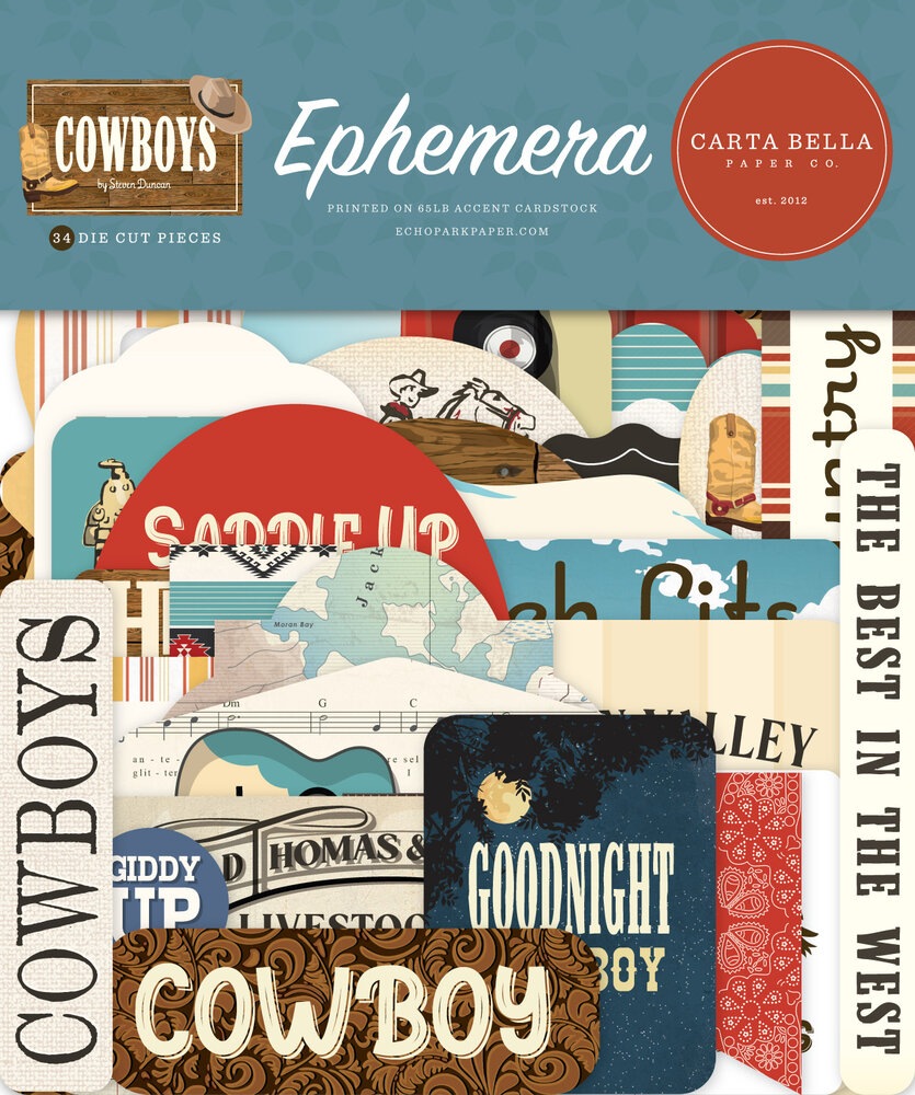 Carta Bella Cowboys Ephemera (CBCBS371024) (DISCONTINUED)