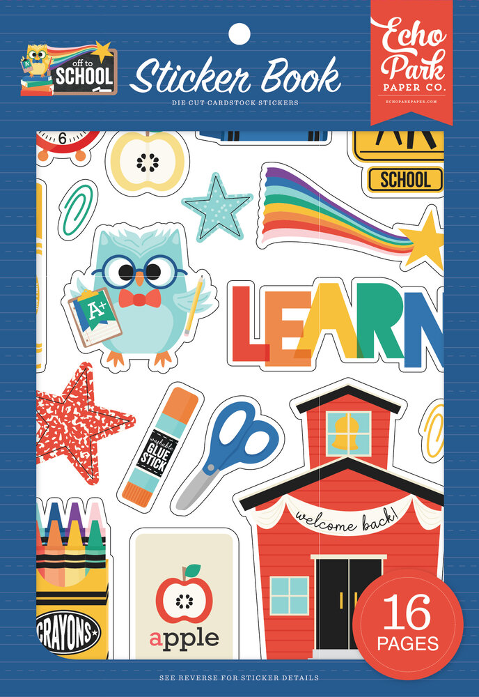 Echo Park Off To School Sticker Book (OTS370029) (OUTLET)