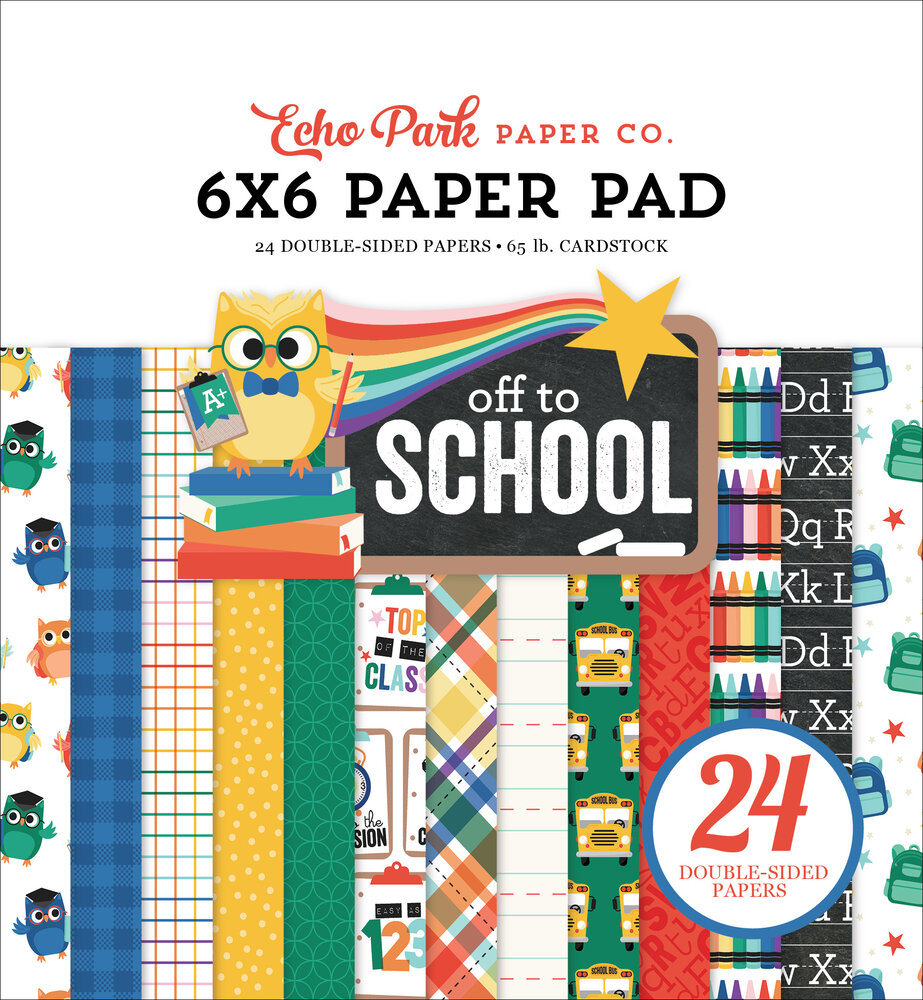 Echo Park Off To School 6x6 Inch Paper Pad (OTS370023) (DISCONTINUED) Echo Park Off To School 6x6 Inch Paper Pad (OTS370023) (DISCONTINUED)