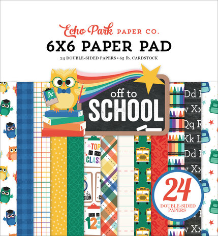 Echo Park Off To School 6x6 Inch Paper Pad (OTS370023) (DISCONTINUED) Echo Park Off To School 6x6 Inch Paper Pad (OTS370023) (DISCONTINUED)