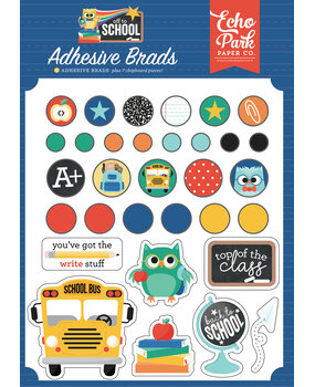 Echo Park Off To School Adhesive Brads (OTS370020) (OUTLET)