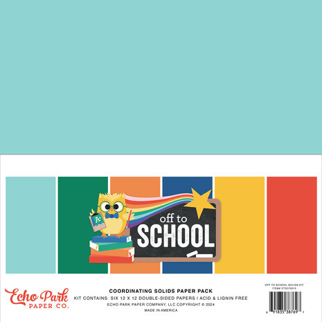 Echo Park Off To School 12x12 Inch Coordinating Solids Paper Pack (OTS370015) (DISCONTINUED) Echo Park Off To School 12x12 Inch Coordinating Solids Paper Pack (OTS370015) (DISCONTINUED)