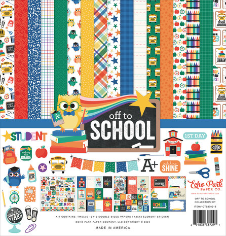 Echo Park Off To School 12x12 Inch Collection Kit (OTS370016) (DISCONTINUED) Echo Park Off To School 12x12 Inch Collection Kit (OTS370016) (DISCONTINUED)