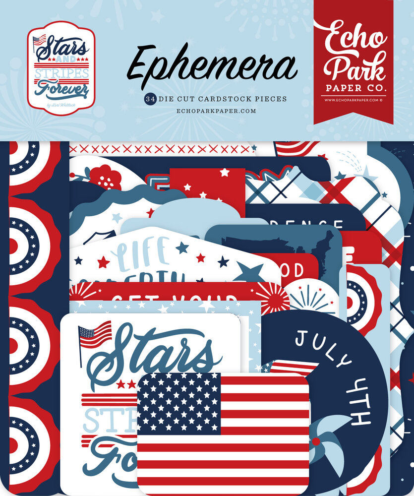 Echo Park Stars And Stripes Forever Ephemera (SSF369024) (DISCONTINUED) Echo Park Stars And Stripes Forever Ephemera (SSF369024) (DISCONTINUED)