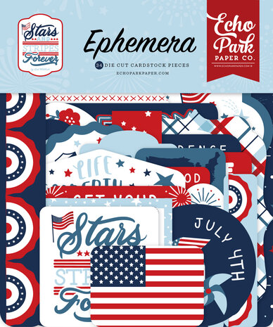 Echo Park Stars And Stripes Forever Ephemera (SSF369024) (DISCONTINUED) Echo Park Stars And Stripes Forever Ephemera (SSF369024) (DISCONTINUED)