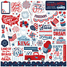 Echo Park Stars And Stripes Forever 12x12 Inch Element Sticker (SSF369014) (DISCONTINUED)