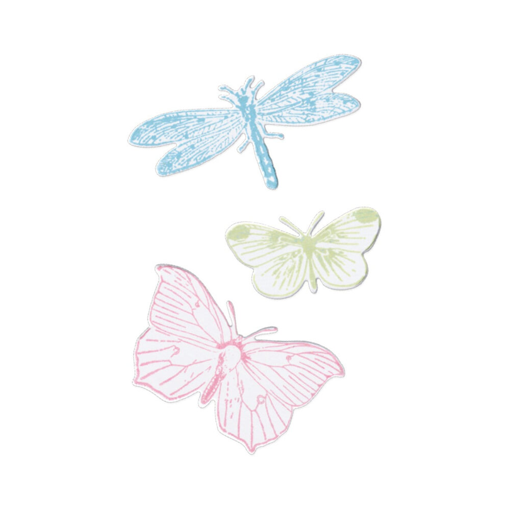 Sizzix Framelits Die w/Stamps by 49 and Market Engraved Wings (3+3pcs) (666633) (DISCONTINUED)
