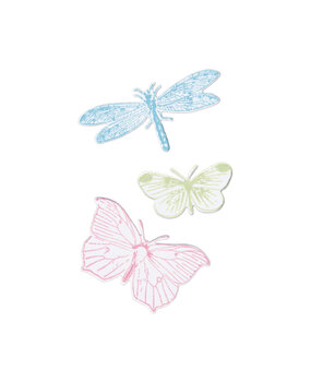 Sizzix Framelits Die w/Stamps by 49 and Market Engraved Wings (3+3pcs) (666633) (DISCONTINUED)