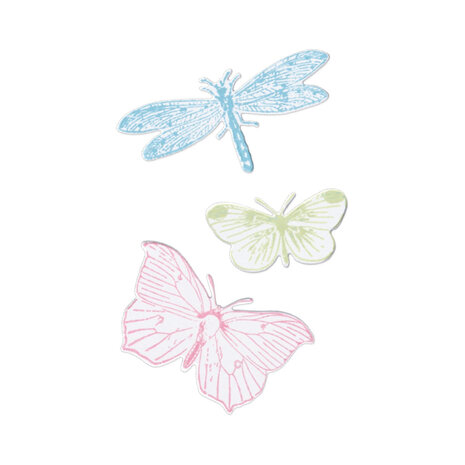 Sizzix Framelits Die w/Stamps by 49 and Market Engraved Wings (3+3pcs) (666633) (DISCONTINUED)