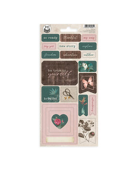 P13 Naturalist Chipboard Stickers 01 (22pcs) (P13-NAT-34) (OUTLET)