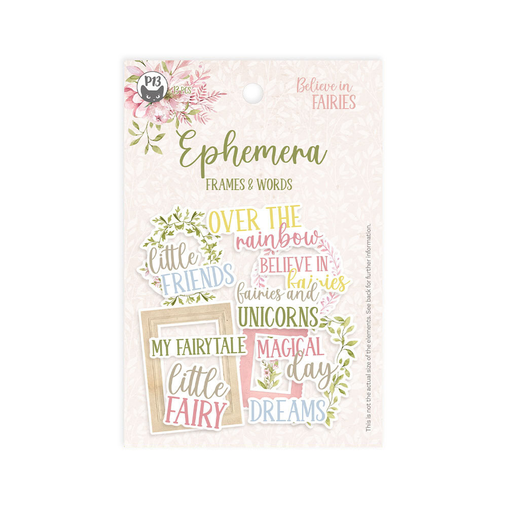P13 Believe in Fairies Ephemera Frames and Words (13pcs) (P13-BIF-37) (OUTLET) P13 Believe in Fairies Ephemera Frames and Words (13pcs) (P13-BIF-37) (OUTLET)