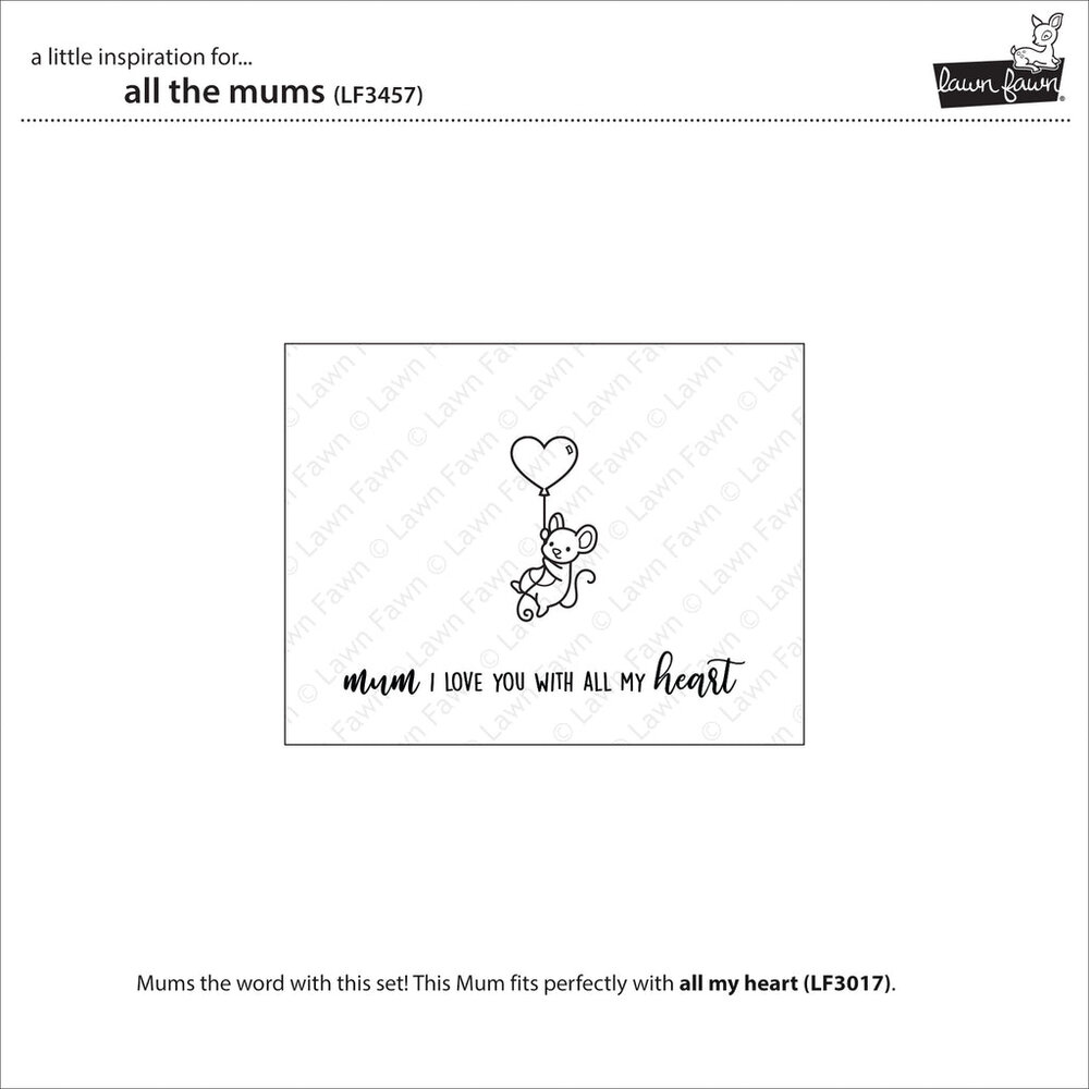 Lawn Fawn All the Mums Clear Stamps (LF3457) (OUTLET) Lawn Fawn All the Mums Clear Stamps (LF3457) (OUTLET)
