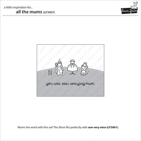 Lawn Fawn All the Mums Clear Stamps (LF3457) (OUTLET) Lawn Fawn All the Mums Clear Stamps (LF3457) (OUTLET)