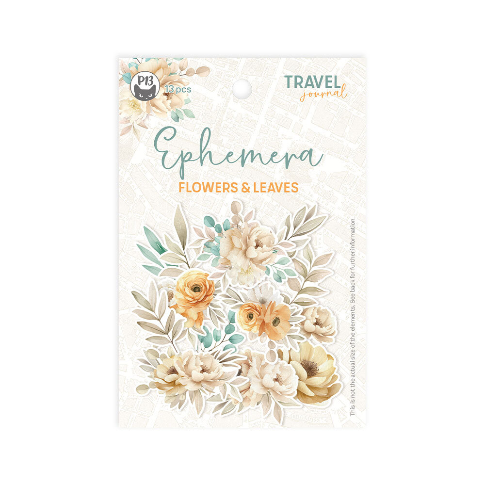 P13 Travel Journal Ephemera Flowers and Leaves (13pcs) (P13-TRJ-26) (DISCONTINUED)