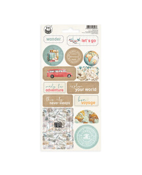 P13 Travel Journal Chipboard Stickers 02 (P13-TRJ-35) (OUTLET)