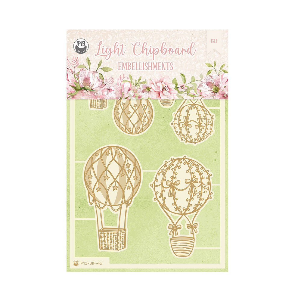 P13 Believe in Fairies Light Chipboard Embellishments 02 (6pcs) (P13-BIF-45) (DISCONTINUED)