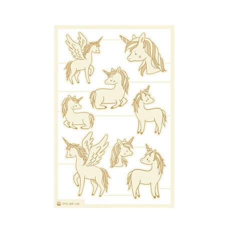 P13 Believe in Fairies Light Chipboard Embellishments 03 (8pcs) (P13-BIF-46) (DISCONTINUED)