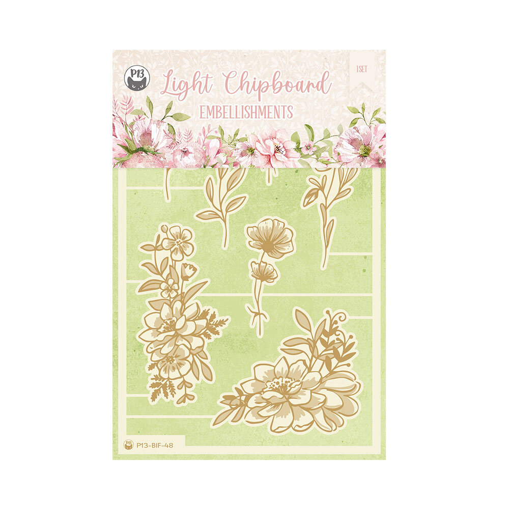 P13 Believe in Fairies Light Chipboard Embellishments 05 (7pcs) (P13-BIF-48) (DISCONTINUED)