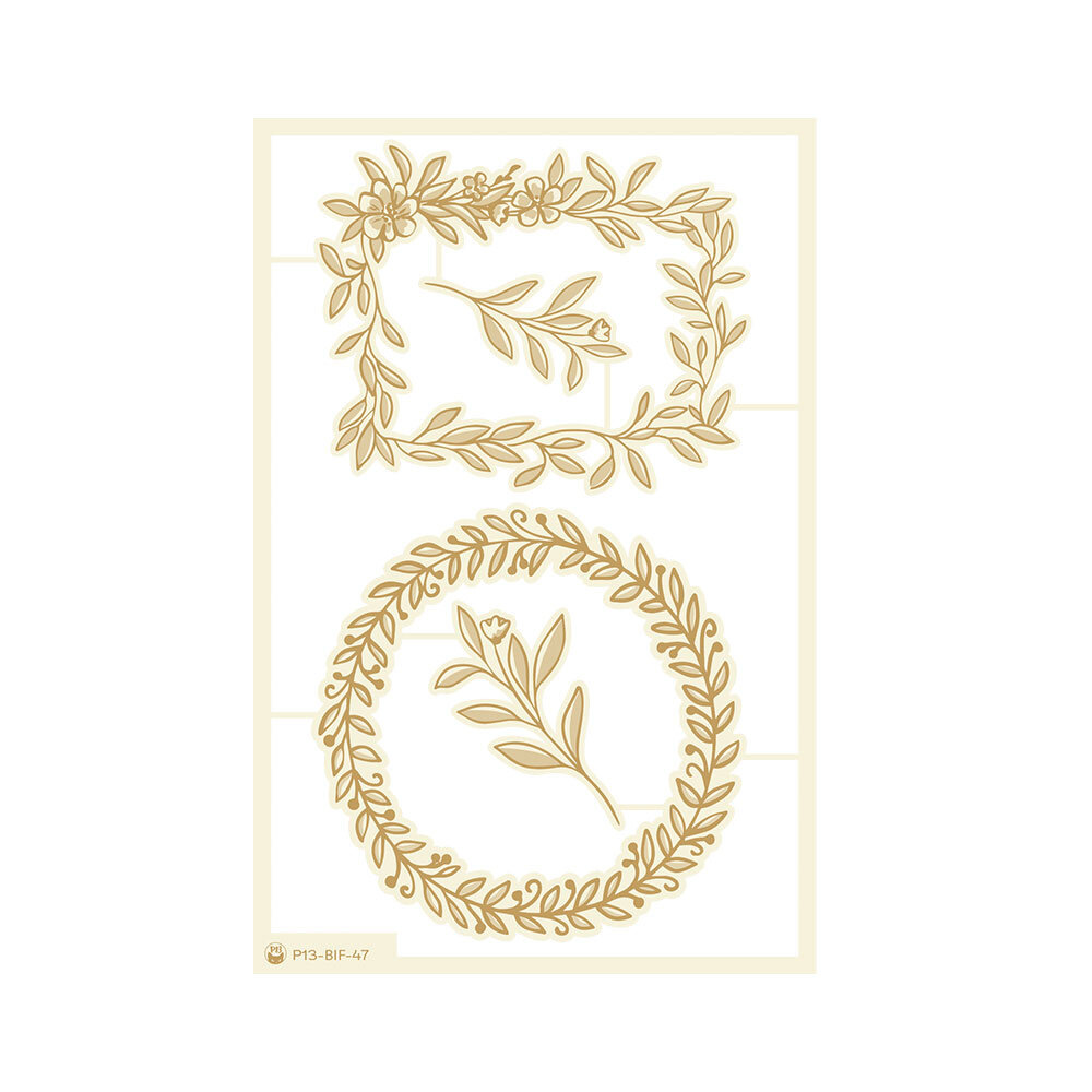 P13 Believe in Fairies Light Chipboard Embellishments 04 (4pcs) (P13-BIF-47) (DISCONTINUED)
