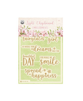 P13 Believe in Fairies Light Chipboard Embellishments ENG (8pcs) (P13-BIF-55) (OUTLET)
