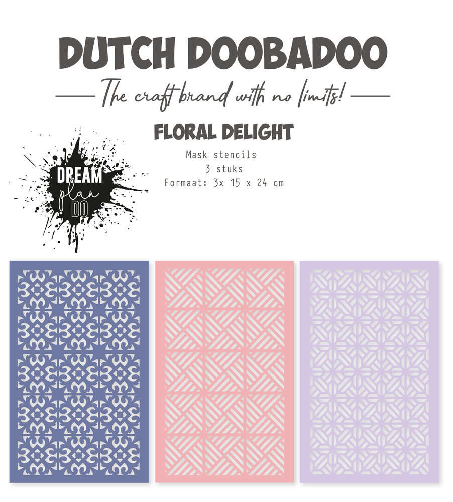 Dutch Doobadoo Dream Plan Do Floral Delight Mask Stencils (3pcs) (470.784.307) (OUTLET) Dutch Doobadoo Dream Plan Do Floral Delight Mask Stencils (3pcs) (470.784.307) (OUTLET)
