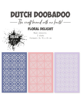 Dutch Doobadoo Dream Plan Do Floral Delight Mask Stencils (3pcs) (470.784.307) (DISCONTINUED)