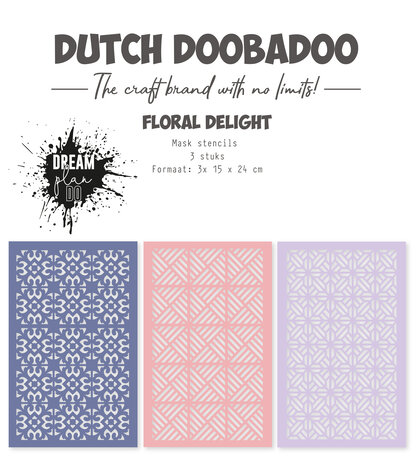 Dutch Doobadoo Dream Plan Do Floral Delight Mask Stencils (3pcs) (470.784.307) (OUTLET) Dutch Doobadoo Dream Plan Do Floral Delight Mask Stencils (3pcs) (470.784.307) (OUTLET)