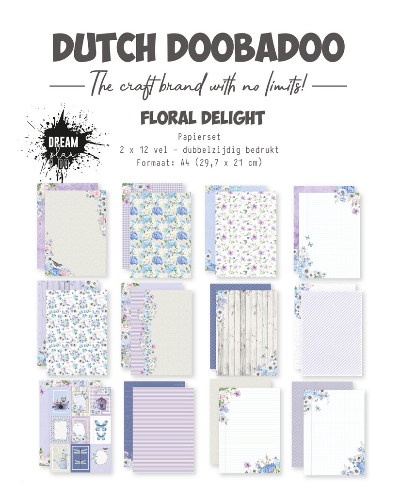 Dutch Doobadoo Dream Plan Do Floral Delight A4 Paper Pack (473.005.061) (DISCONTINUED) Dutch Doobadoo Dream Plan Do Floral Delight A4 Paper Pack (473.005.061) (DISCONTINUED)