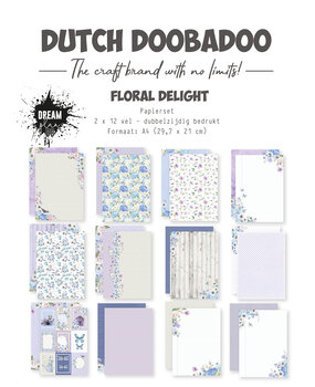 Dutch Doobadoo Dream Plan Do Floral Delight A4 Paper Pack (473.005.061) (DISCONTINUED)